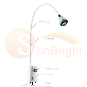 Lampe SUN-L02 électrique d'examen de clinique d'hôpital Lampe chirurgicale LED en plastique et métal avec support pour examens cliniques - Product Image 2