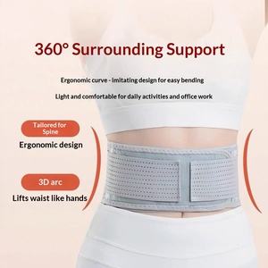 Lumbar <b>Support</b> Belt-Breathable Steel Plate Reinforcement Magnetic <b>Heating</b> Pressure Relief Hook Loop Closure for Daily Use - Product Image 2