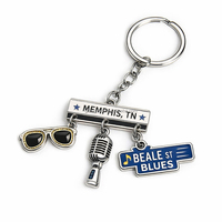 2026 Aimant de réfrigérateur personnalisé en métal, multi-couches, émaillé, avec motif guitare de joueur de musique Blues de Memphis, souvenir