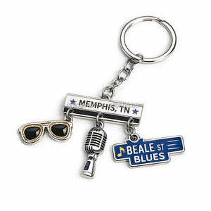 Aimant de réfrigérateur personnalisé 2026 en gros, thème Blues Records de Memphis, avec guitare et breloque émaillée multicouche, idéal pour souvenir - Product Image 2