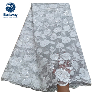 Bestway Áo Sequins thêu Hàn Quốc vải tuyn lưới Châu Phi vải ren cô dâu - Product Image 3