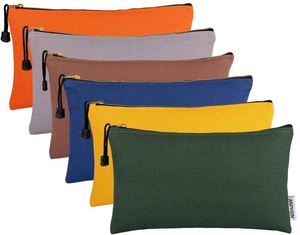 Canvas <b>Tool</b> <b>Bags</b> Heavy Duty Canvas <b>Tool</b> Multipurpose Pouch <b>Tote</b> <b>Bag</b> with Dependable Metal Zippers - Product Image 1