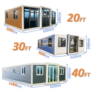 Kết cấu thép nhẹ Casa đúc sẵn prefab di động nhỏ nhà gấp mở rộng container nhà phòng khách 2 3 4 phòng ngủ - Product Image 4