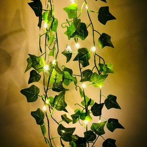 5/10/20M Green <strong>Leaf</strong> Rattan Garland Christmas Wedding Decoration Fairy <strong>Light</strong> <strong>Solar</strong> LED <strong>String</strong> Night <strong>Light</strong> - Product Image 1
