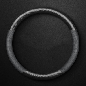 Cubierta de <span class=keywords><strong>volante</strong></span> de cuero de fibra de carbono JQ323 diámetro exterior 37-38cm adecuado para <span class=keywords><strong>Ssangyong</strong></span> <span class=keywords><strong>Actyon</strong></span> Kyron Rexton - Product Image 2