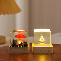 Lampe de nuit créative en résine, pissenlit illuminé blanc chaud, boule de cristal minimaliste moderne, fleur éternelle, ornement de bureau