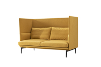 Canapé de réunion en tissu de conception moderne haut de gamme, cloison de séparation, bureau à domicile, salon, hôtel, comprend une étagère, cadre en métal