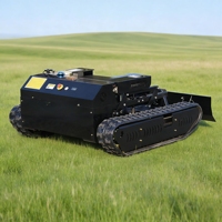Tondeuse robot télécommandée, machine à couper l'herbe avec moteur à essence, tondeuse à gazon avec bac de ramassage pour le désherbage agricole