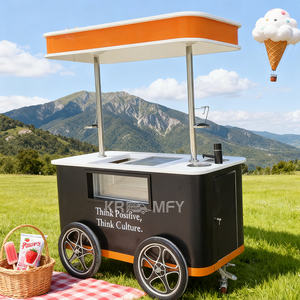 Kiosque mobile de vente de gelato, congélateur solaire pour crème glacée, chariot de fleurs extérieur - Product Image 4