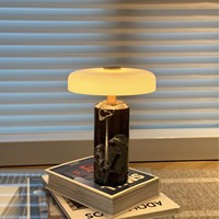 Lampe de table en marbre violet naturel de luxe, lampe de bureau LED minimaliste moderne pour chambre à coucher, salon, bureau, décoration de la maison