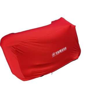 Housse de moto extensible rouge super douce pour l'intérieur, avec impression de logo personnalisé, bâche pour voitures - Product Image 3