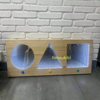 Miroir LED à stimulation visuelle, thérapie apaisante 3D, miroir infini sensoriel, modes d'éclairage interactifs pour salles sensorielles