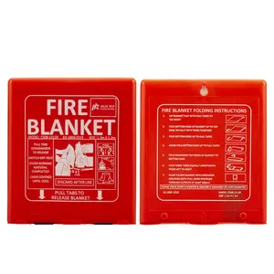 Professional China Manufacturer 1m X 1m PVC Hard Box Fire Retardant Blanket For Camping