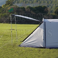OEM Grande tente familiale de luxe extérieure imperméable à la pluie 5-6 personnes double couche imperméable pour salon camping en plein air fabriqué en Oxford