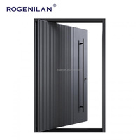 Rogenilan Porte d'entrée pivotante en fonte d'aluminium insonorisée Autres portes Entrée extérieure Sécurité Porte battante