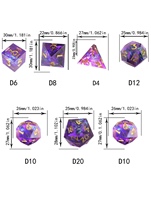 Ensemble de dés en résine polyédrique de luxe - 5*7 (35 pièces) DND RPG pour jeux de rôle de table D4 D6 D8 D10 D% D12 D20