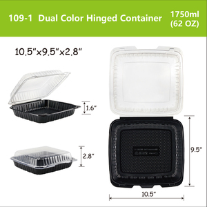 Để đi container microwavable container thực phẩm dùng một lần màu kép Hộp Ăn Trưa với nắp nhựa bao bì thực phẩm cho nhà hàng - Product Image 6