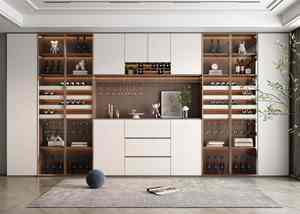 Armoire latérale classique en bois massif respectueuse de l'environnement pour salon et salle à manger, armoire à vin, buffet - Product Image 5