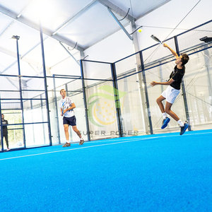 Vente d'usine Couverture de toit en arc anti-pluie durable personnalisée <span class=keywords><strong>Padel</strong></span> Court intérieur avec toit - Product Image 5