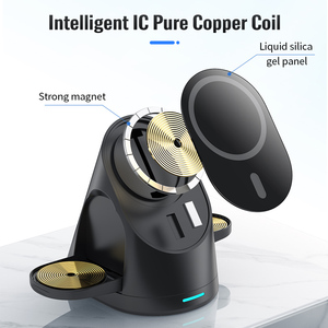 Dispositivo Electrónico 3 en 1 Magnético para Carga Inalámbrica Rápida, Soporte para Teléfono, Cargador de Escritorio para Teléfono Móvil, Reloj y Auriculares - Product Image 6