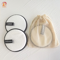 Tampons démaquillants lavables réutilisables, éponges nettoyantes écologiques en microfibre, disques nettoyants pour le visage, marque privée