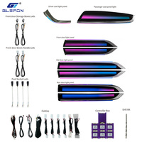 Für Toyota Alphard/Vellfire 2015-2023/Lexus LM 2020 64 Farben 12V Auto-Innenraum-Ambientebeleuchtungs-Set Plug-and-Play Atmosphärenlampe
