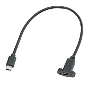 Cable de extensión tipo C macho a hembra de 1m negro para carga de teléfonos móviles y transferencia de datos - Product Image 2