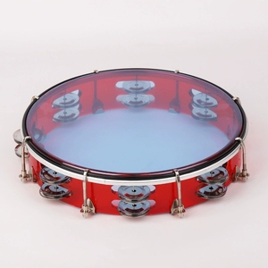 Tambourin transparent réglable de 10 pouces, tambourin à main avec grelots métalliques, jouet de percussion pour enfants - Product Image 2