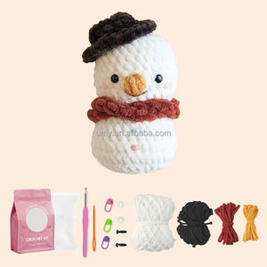Adorno de Navidad juguete de peluche llavero decoración regalos Navidad <span class=keywords><strong>Amigurumi</strong></span> muñeca Diy Kit principiante ganchillo Kit Animal para <span class=keywords><strong>principiantes</strong></span> - Product Image 4