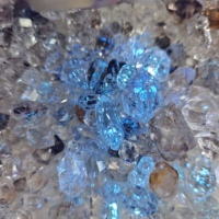 Diamant Herkimer naturel brillant à double pointe, technique de mosaïque gravée, en vente chaude
