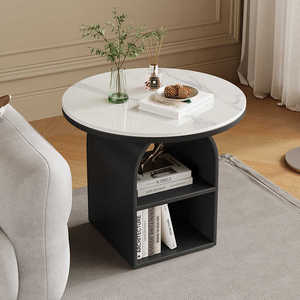 Accept Customization French Style Bedroom, <strong>Black</strong> Cream Style Rock Board Sofa <strong>Side</strong> Table Artistic Edge Table, Storage <strong>Cabinet</strong> - Product Image 2