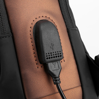 MARKSMAN – sac de poitrine tendance pour homme, sac à dos multifonctionnel USB antivol pour voyage et sport