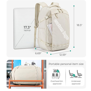Sac à dos de voyage imperméable pour ordinateur portable, sac de week-end, sac à dos de transport, sac à dos de voyage approuvé pour les <span class=keywords><strong>vols</strong></span> en cabine, 25l, pour femmes - Product Image 5