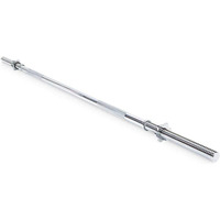 Barre de musculation droite chromée de 1,5 m/59 pouces avec colliers étoile – Meilleure vente