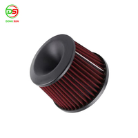 Filtre à air universel 75mm Kits de tubes en aluminium Adaptateur double entonnoir Kit de filtre à air à haut débit Performance Car Cold Air Intake Kits
