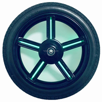 Roues de poussette pour bébé Nobby de 11 pouces avec lumière clignotante, pneu en PU, capacité de charge de 40 à 45 kg, construction en plastique