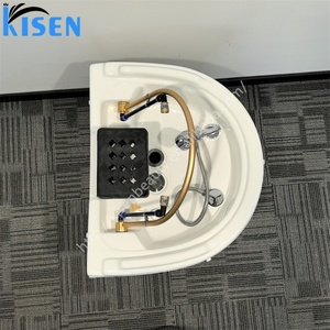อ่างสระผมแบบพกพา Kisen Popular ขนาด 60 ลิตร รูปทรงครึ่งวงกลม พร้อมเครื่องทำน้ำอุ่น เก้าอี้สระผมแบบเตียง สำหรับร้านเสริมสวย ร้านทำผม และสปา - Product Image 5