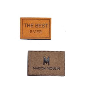Étiquettes de vêtements personnalisées en cuir avec logo gaufré pour casquettes de camionneur en jean, pressées à chaud, vente en gros directe usine - Product Image 6