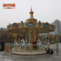 Manège de luxe à 16 places pour l'extérieur, thème carrousel, attractions de fête foraine populaires, manège familial pour parc d'attractions à vendre