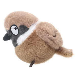 Décoration de bureau, broderie, yeux aux expressions vives, fourrure brune, polyester doux, mini-pouleau, oiseau en peluche de 4,5 pouces, jouet en peluche d'oiseau personnalisé - Product Image 2