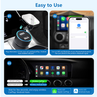 Adaptador inalámbrico CarPlay Android Auto Multimedia Box - Plug & Play USB Dongle para pantalla Tesla, compatible con Streaming Media Player