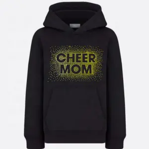 منتجات جديدة الأكثر مبيعاً Cheer mom حديد مخصص على حجر الراين بالجملة تحويلات حرارية