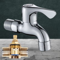 Robinets de bain et de douche pour machine à laver à eau froide à poignée unique en laiton de haute qualité