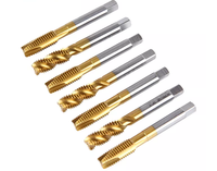 Gros Stock métrique pouce HSS Hsse spirale flûte vis filetage robinets perceuse ensemble outils pour Machine métal M2 M2.5 M3 M4 M5 M6 M8 M10