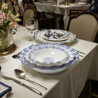 Grand bol à soupe rond en mélamine réutilisable en forme de fleur, nouveau style