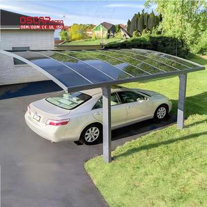 Abri de voiture en aluminium à <span class=keywords><strong>double</strong></span> <span class=keywords><strong>pente</strong></span>, étanche, avec polycarbonate, pour allée de stationnement et jardin - Product Image 1