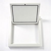 Grille d'aération de retour d'air en forme d'œuf à montage au plafond avec coussinet filtrant amovible et cadre articulé en aluminium pour systèmes de ventilation CVC
