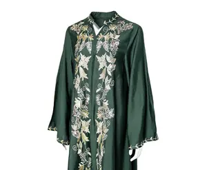 2024 New Muslim Women's Robes Middle East Abaya Embroidered Dresses Dubai Women's Clothing