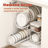 Nouveaux produits de cuisine : Étagères de rangement et unités de présentation modernes, armoire à vaisselle coulissante pour assiettes et bols
