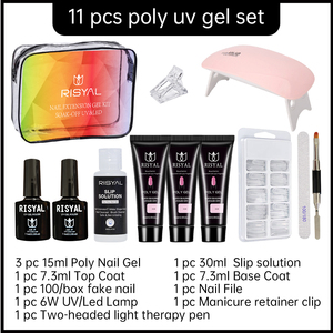 Set de 11 Piezas de <span class=keywords><strong>Gel</strong></span> de Extensión de Poligel para Uñas, <span class=keywords><strong>Kit</strong></span> de Poligeles para Arte de Uñas, <span class=keywords><strong>Gel</strong></span> UV para Uñas, Pincel para <span class=keywords><strong>Gel</strong></span> de Uñas con Lámpara UV/LED - Product Image 4